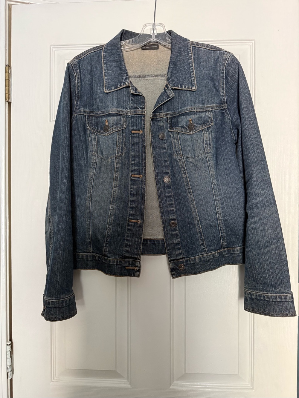 New York & Company Women's Dark Blue Denim Jacket